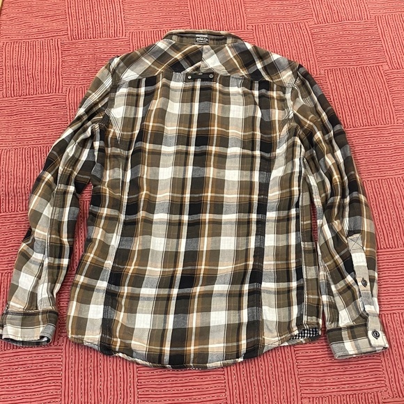 Diesel Brown White black Plaid cotton flannel long sleeve button up Shirt - Picture 12 of 16